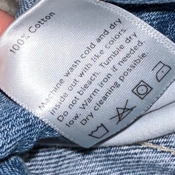 JBD 100% Cotton Mom Jeans Ripped Straight Leg High Waist Size 28 Women - Picture 12 of 12